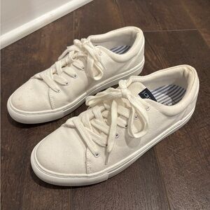 J. Crew Road Trip White Canvas Sneakers
